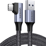 Кабель UGREEN US385 USB-A to Type-C Angle Cable 1м Black (20299)