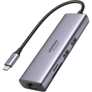 Порт-реплікатор UGREEN CM512 7-in-1 USB-C HDMI Ethernet Adapter (60515)