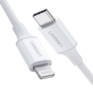 Кабель UGREEN US171 Type-C to Lightning MFi PD 18W 1м White (10493)