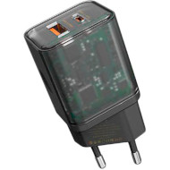 Зарядное устройство PRODA Xinrui A49 1xUSB-A, 1xUSB-C, 20W Black