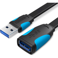 Кабель-подовжувач VENTION USB3.0 Flat 5Gbps 3м Black (VAS-A13-B300)