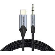 Кабель VENTION USB-C to 3.5mm Aux Cable Type-C to 3.5mm 1.5м Black (BGKHG)