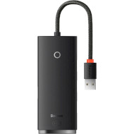 USB-хаб BASEUS Lite Series 4-port USB-A to USB 3.0*4 Hub Adapter Black (WKQX030001)
