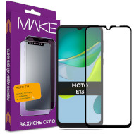 Защитное стекло MAKE Full Cover Full Glue для Motorola Moto E13 (MGF-ME13)