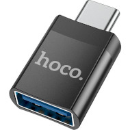 Адаптер OTG HOCO UA17 Type-C Male to USB-A Female Black
