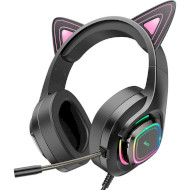 Навушники геймерскі HOCO W107 Cute Cat Ears Phantom
