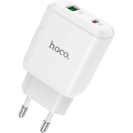Зарядное устройство HOCO N5 Favor Dual Port PD20W+QC3.0 Charger White (6931474738905)