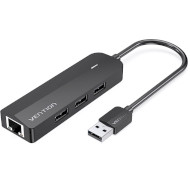 USB-хаб VENTION 5-in-1 USB-A to USB2.0x3/LAN/Micro-B Power (CHPBB)