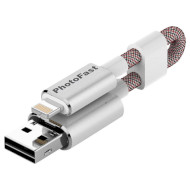 Флешка PHOTOFAST MemoriesCable G3 32GB USB+Lightning3.0 Silver (MCG3U3R32GB)