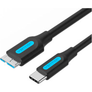 Кабель VENTION USB3.0 CM/Micro-BM 1м Black (CQABF)
