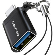 Адаптер OTG CABLETIME USB3.0 CM/AF Black (CA913688)