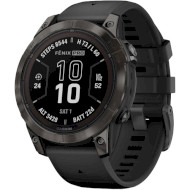 Смарт-часы GARMIN Fenix 7 Pro Sapphire Solar 47mm Carbon Gray DLC Titanium with Black Silicone Band (010-02777-11/54)