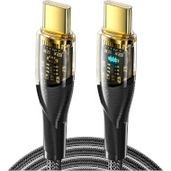 Кабель ESSAGER Interstellar Transparent Design Charging Cable Type-C to Type-C 100W 1м Black (EXCTT1-XJ01-P)