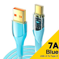 Кабель ESSAGER Interstellar Transparent Design Charging Cable USB-A to Type-C 100W 1м Blue (EXCT-XJ03-P)