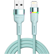 Кабель ESSAGER Colorful LED Fast Charging Cable 2.4A USB-A to Lightning 1м Blue (EXCL-XCD03)