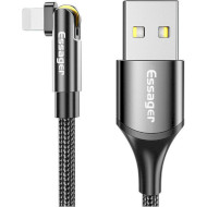 Кабель ESSAGER Universal 180° Rotate Charging Cable 2.4A USB to Lightning 1м Black (EXCL-WX01)