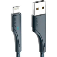 Кабель ESSAGER Rousseau Fast Charging Cable 2.4A USB-A to Lightning 3м Black (EXCL-LSC01)