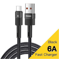 Кабель ESSAGER Star Fast Charging Data Cable 6A USB-A to Type-C 1м Black (EXCT-XC01)