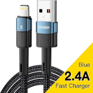 Кабель ESSAGER Star Fast Charging Data Cable 2.4A USB-A to Lightning 1м Blue (EXCL-XC03)