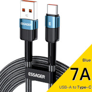 Кабель ESSAGER Star Fast Charging Data Cable 7A USB-A to Type-C 2м Blue (EXCT-XCA03)