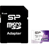 Карта памяти SILICON POWER microSDXC Superior Pro Colorful 128GB UHS-I U3 V30 A1 Class 10 + SD-adapter (SP128GBSTXDU3V20AB)