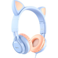 Наушники HOCO W36 Cat Ear Dream Blue