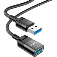 Кабель-удлинитель HOCO U107 USB-A Male to USB-A Female 1.2м Black