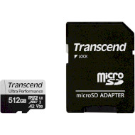 Карта пам'яті TRANSCEND microSDXC 340S 512GB UHS-I U3 V30 A2 Class 10 + SD-adapter (TS512GUSD340S)