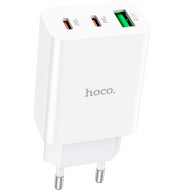 Зарядное устройство HOCO C99A 1xUSB-A, 2xUSB-C, PD20W, QC3.0 White (6931474767554)