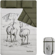 Двухместный спальный мешок NATUREHIKE Double Sleeping Bag with Pillow +10°C Tibetan Antelope Left (6927595795330)