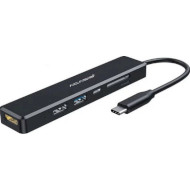 Порт-реплікатор ACASIS USB-C to 1xHDMI, 1-USB-A3.2, 1xUSB-A2.0, PD60W, TF/SD Black (CM069)
