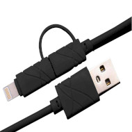 Кабель XOKO SC-210 2-in 1 USB2.0 to Lightning/Micro-USB 1м Black (SC-210-BK)