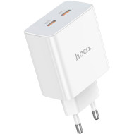 Зарядное устройство HOCO C108A Leader 2xUSB-C, PD35W White (6931474784438)