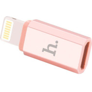 Адаптер OTG HOCO Lightning Male to Micro-USB Female Adapter Rose Gold