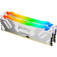 Модуль пам'яті KINGSTON FURY Renegade RGB White/Silver DDR5 6400MHz 32GB Kit 2x16GB (KF564C32RWAK2-32)