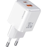 Зарядное устройство USAMS US-CC189 X-ron Dual USB PD30W Fast Charger White (CC189TC02)