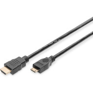 Кабель DIGITUS Mini-HDMI - HDMI 2м Black (DB-330106-020-S)
