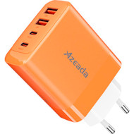 Зарядний пристрій PRODA Azeada Seagulls AZ-19 2xUSB-A, 2xUSB-C, GaN5 65W Orange