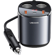 Разветвитель прикуривателя USAMS US-CC151 C28 Dual USB Car Charger 245W Black (CC151TC01)