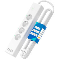 Мережевий фільтр MEROSS Smart Power Strip White, 4 розетки, 4xUSB, 1.8м (MSS425FHK-EU)