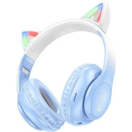 Навушники HOCO W42 Cat Ears Crystal Blue