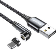 Кабель ESSAGER Universal 540° Rotate Magnetic Charging Cable 3A USB-A to Lightning 2м Gray (EXCCXL-WXA0G)