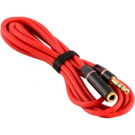Кабель-подовжувач AUX M/F Audio Cable OEM mini-jack 3.5 мм 1.2м Red (S0691)