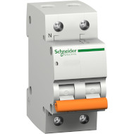 Выключатель автоматический SCHNEIDER ELECTRIC BA63 1p+N, 10А, C, 4.5кА (11212)