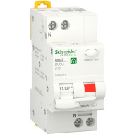 Диференційний автоматичний вимикач SCHNEIDER ELECTRIC RESI9 1p+N, 10А, C, 6кА (R9D25610)