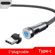 Кабель ESSAGER Universal 540° Rotate Magnetic Charging Cable USB-A to Type-C 1м Gray (EXCCXT-WC0G)