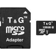 Карта пам'яті T&G microSDXC 128GB UHS-I U3 Class 10 + SD-adapter (TG-128GBSD10U3-01)
