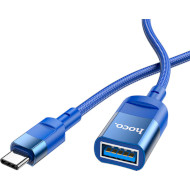 Кабель OTG HOCO U107 Type-C to USB3.0 AF 1.2м Blue