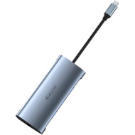 Порт-реплікатор JELLICO HU-81 USB-C to HDMI, 3xUSB3.0, 1xUSB-C, LAN, TF/SD, PD