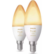 Комплект розумних ламп PHILIPS HUE White Ambiance E14 4W 2200-6500K 2шт (929002294404)